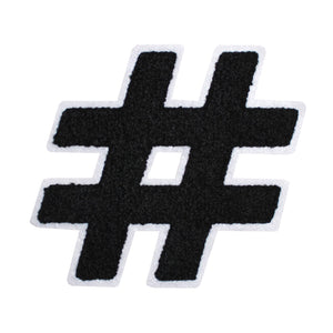 Hashtag Sharp # Sign 4.7 inch Chenille Patch