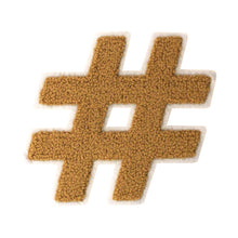 Load image into Gallery viewer, Hashtag Sharp # Sign 4.7 inch Chenille Patch

