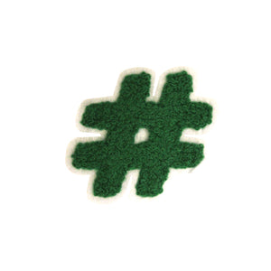 Hashtag Sharp # Sign 2.4 inch Chenille Patch