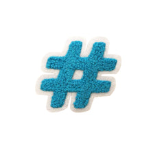 Load image into Gallery viewer, Hashtag Sharp # Sign 2.4 inch Chenille Patch
