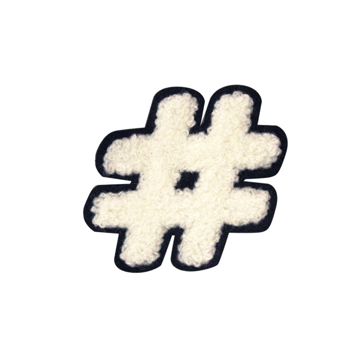 Hashtag Sharp # Sign 2.4 inch Chenille Patch