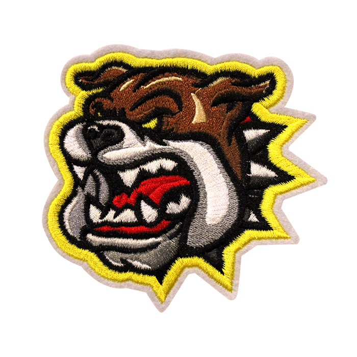 Angry Bulldog Face Embroidery Patch