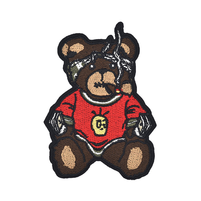 Gangster Hustle Smoking Bear Embroidery Patch