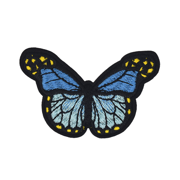 Blue Butterfly Embroidery Patch