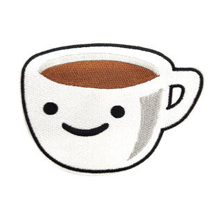 Smile Coffee Embroidery Patch