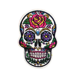 Colorful Resin Planar Sugar Skull Embroidery Patch