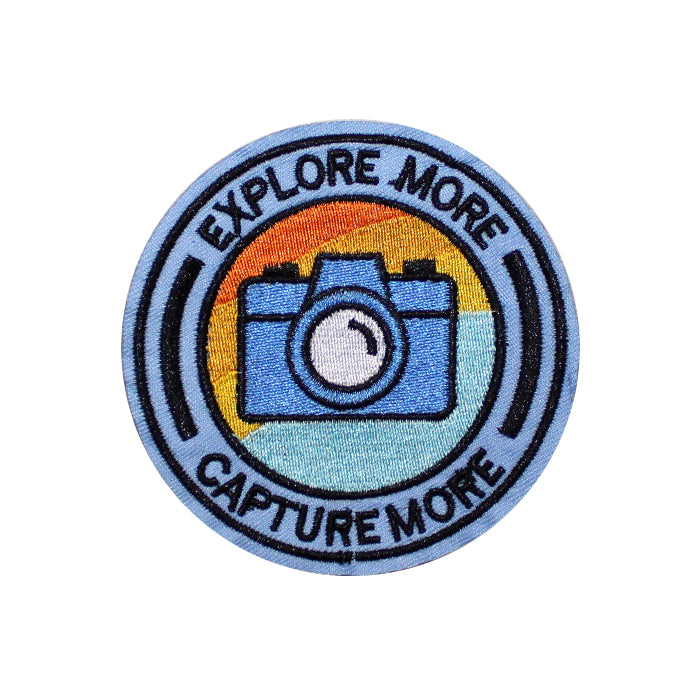 Explore More Capture More Photo Icon Embroidery Patch