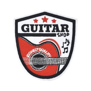 Guitar Embroidery Patch