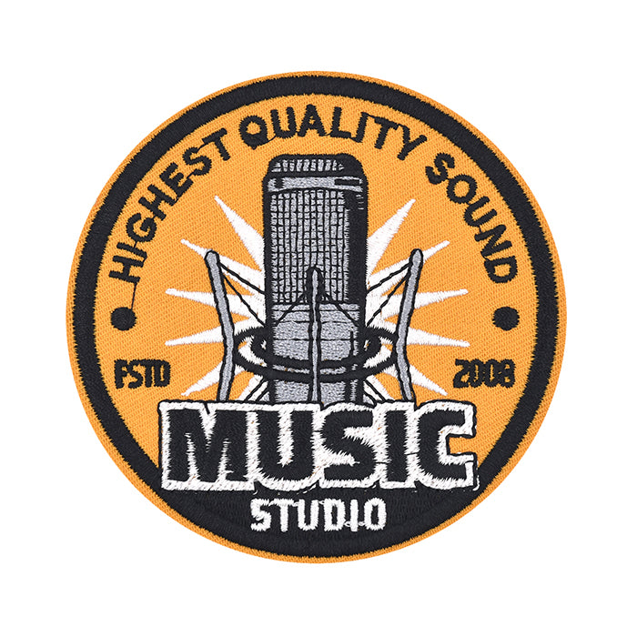 Highest Quality Sound Microphone Music Studio Embroidery Patch