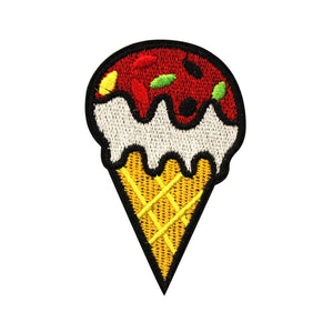Ice Cream Waffle Cone Embroidery Patch