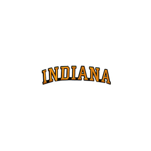Varsity State Name Indiana in Multicolor Embroidery Patch