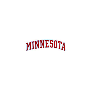 Varsity State Name Minnesota in Multicolor Embroidery Patch
