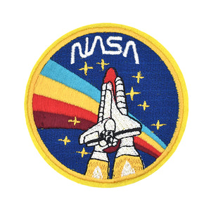 NASA rocket rainbow Embroidery Patch