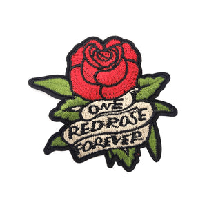 One Red Rose Forever Embroidery Patch