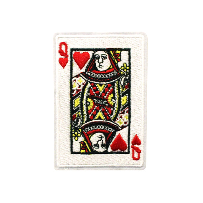 Queen Of Heart Card Embroidery Patch