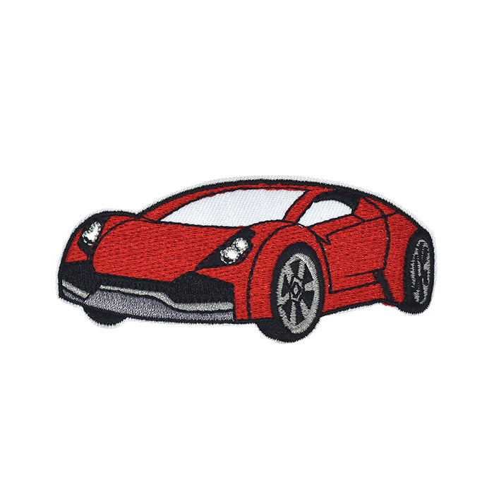 Red Sport Vehicle Embroidery Patch
