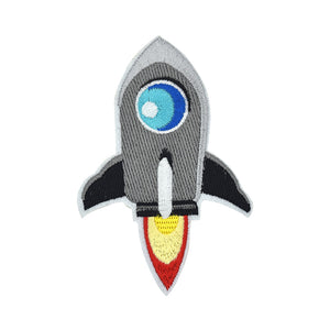 Rocket Spaceship Embroidery Patch