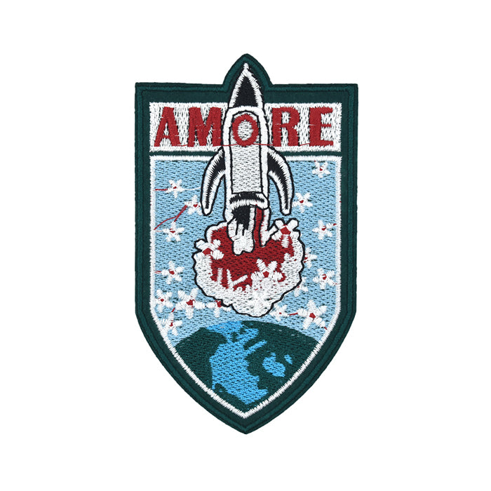 Amore Rocket Embroidery Patch