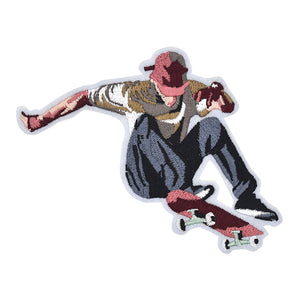 Skateboarder Embroidery Patch