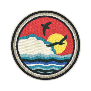 Sunset Ocean View Embroidery Patch