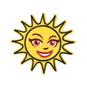 Sun Smile Face Embroidery Patch