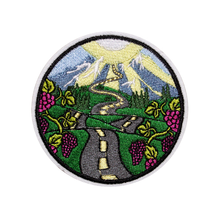 California Grape Vineyard Road Embroidery Patch