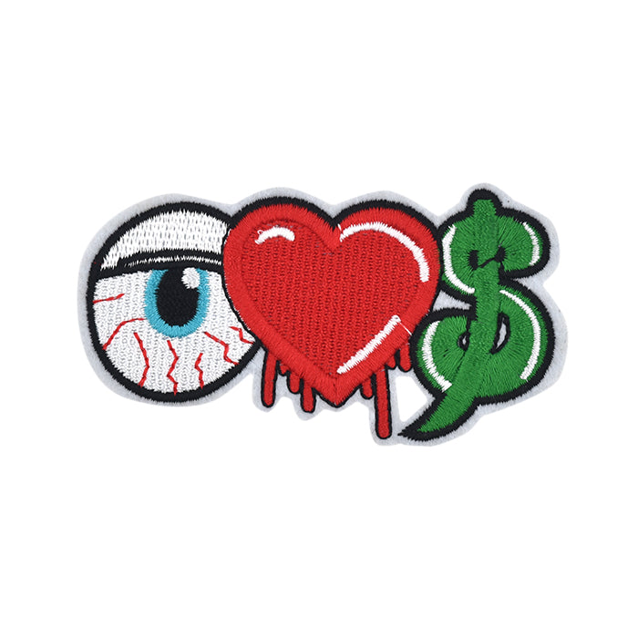 Iron On Patches - 24 Pcs Cartoon Love Heart Patches Eyes Cute