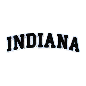 Varsity State Name Indiana in Multicolor Chenille Patch