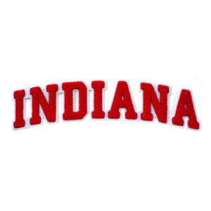 Varsity State Name Indiana in Multicolor Chenille Patch