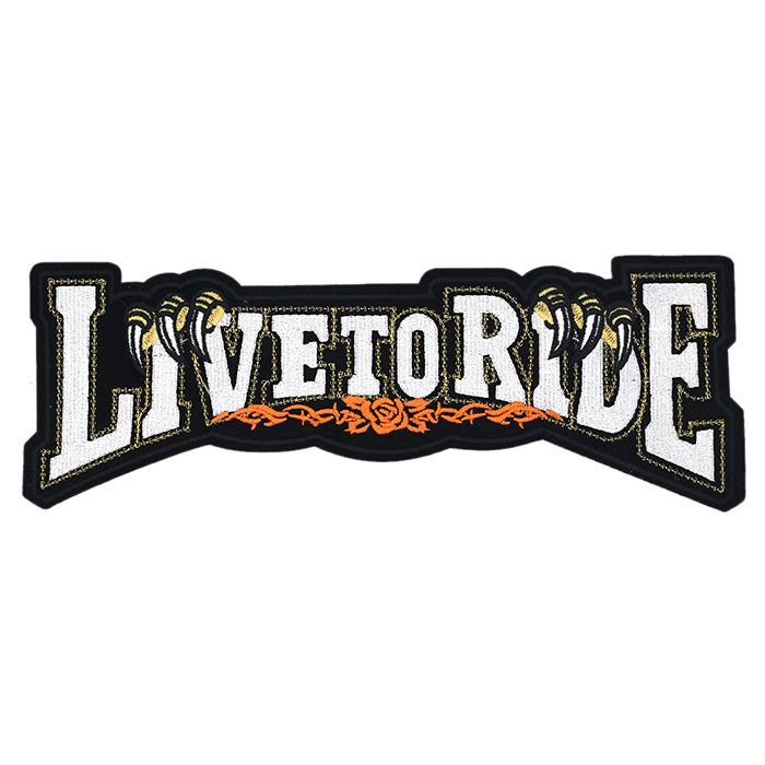 Wording 'LIVE TO RIDE' Embroidery Patch