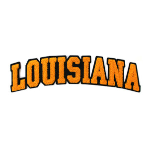 Varsity State Name Louisiana in Multicolor Chenille Patch