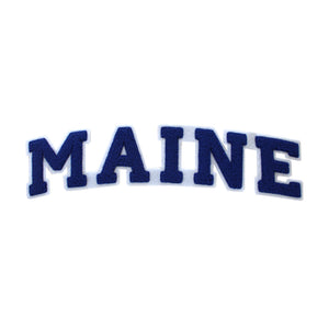 Varsity State Name Maine in Multicolor Chenille Patch