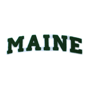 Varsity State Name Maine in Multicolor Chenille Patch