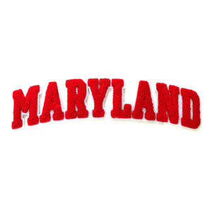 Varsity State Name Maryland in Multicolor Chenille Patch