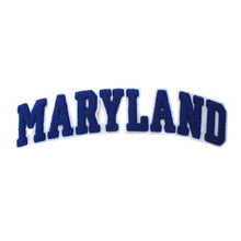 Load image into Gallery viewer, Varsity State Name Maryland in Multicolor Chenille Patch
