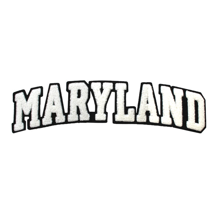 Varsity State Name Maryland in Multicolor Chenille Patch