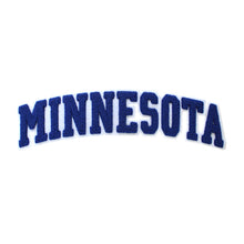 Load image into Gallery viewer, Varsity State Name Minnesota in Multicolor Chenille Patch

