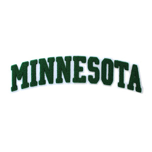 Varsity State Name Minnesota in Multicolor Chenille Patch