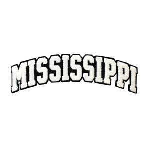 Varsity State Name Mississippi in Multicolor Chenille Patch