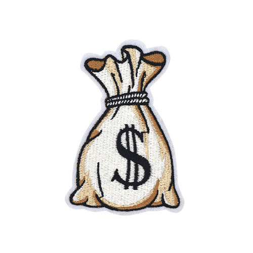 Open Money Bag Embroidery Patch