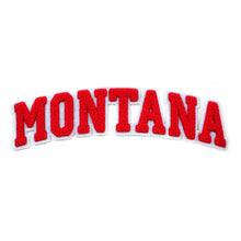 Load image into Gallery viewer, Varsity State Name Montana in Multicolor Chenille Patch

