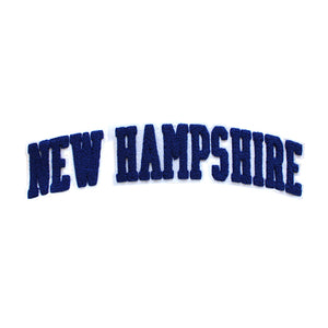 Varsity State Name New Hampshire in Multicolor Chenille Patch