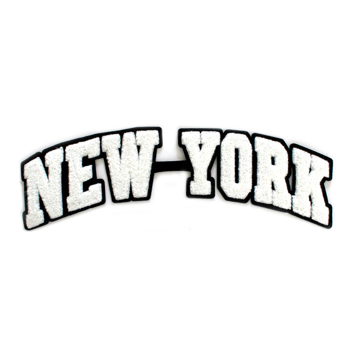 Varsity State City Name New York in Multicolor Chenille Patch