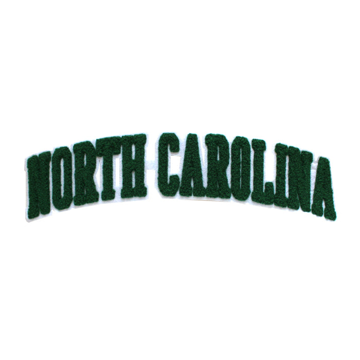 Varsity State Name North Carolina in Multicolor Chenille Patch