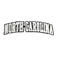 Load image into Gallery viewer, Varsity State Name North Carolina in Multicolor Chenille Patch
