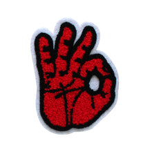 Load image into Gallery viewer, OK Hand Gesture in Multicolor Chenille Patch
