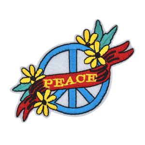 Flower Peace Design Embroidery Patch