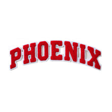 Load image into Gallery viewer, Varsity City Name Phoenix in Multicolor Chenille Patch
