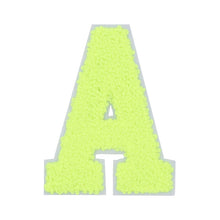 Load image into Gallery viewer, Letter Varsity Alphabets A to Z Neon Lime 4 Inch
