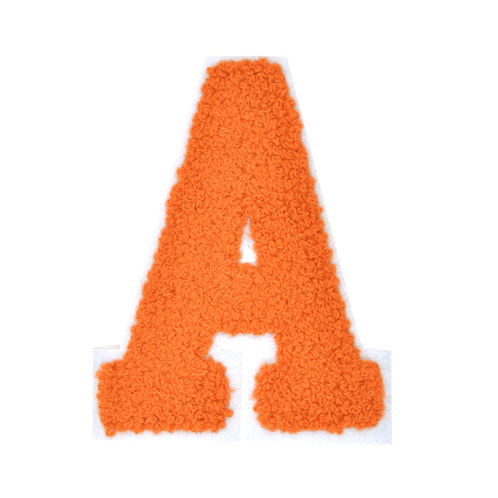ORANGE Letter Varsity Alphabets A to Z Orange Chenille